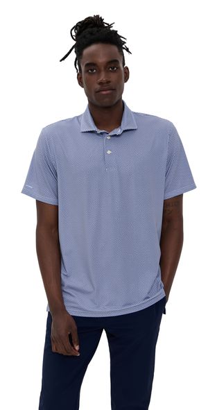 RLX Ralph Lauren Patterned Lightweight Airflow Polo 3D Diamond Garden Pink Multi L