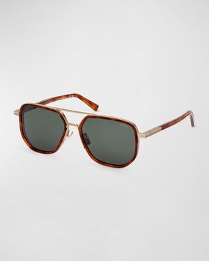 Men's Metal Square Sunglasses