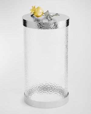 Pomegranate Silver & Gold Large Canister