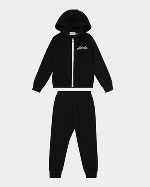 Boy's Logo Sweatshirt and Joggers Set, Size 8-10