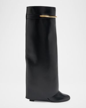 Leather Knee-High Boots