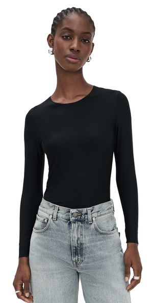 Commando Butter Long Sleeve Crew Neck Black S