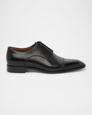 Men's Leather Red-Sole Derby Shoes