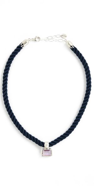 Chan Luu Sterling Silver Necklace Amethyst One Size