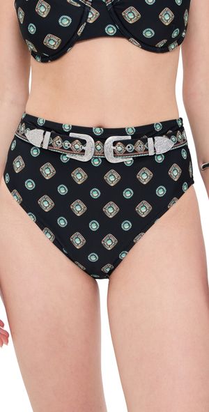 L'AGENCE Vanessa Southwestern High Waisted Bottoms Black L