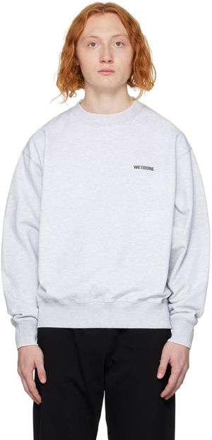 We11done Gray Crewneck Sweatshirt