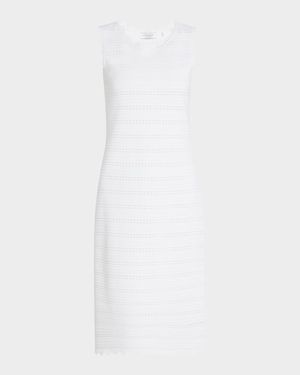 The Alessandra Scalloped Pointelle Midi Dress