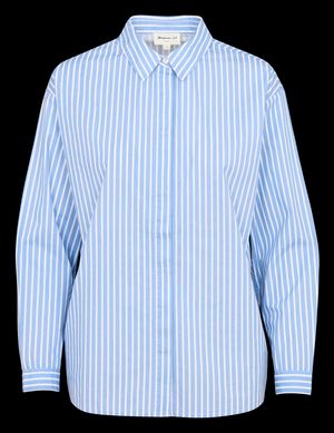 Maison 123 - Chemise droite rayée en coton - Taille XL - Bleu