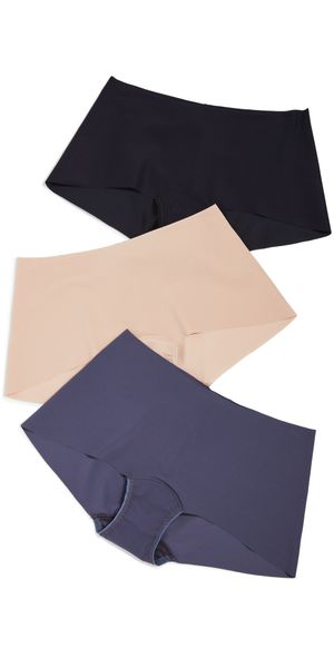 Hanky Panky Breathe Boyshorts 3 Pack Black/Taupe/Granite S