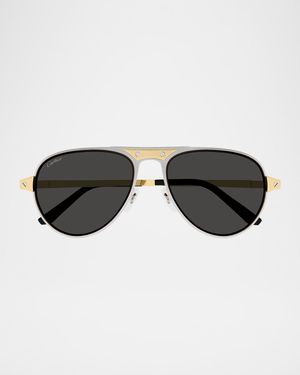 Men's CT0533SM Metal Aviator Sunglasses