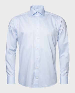 Men's Contemporary Fit Cotton Stripe Dress Shirt