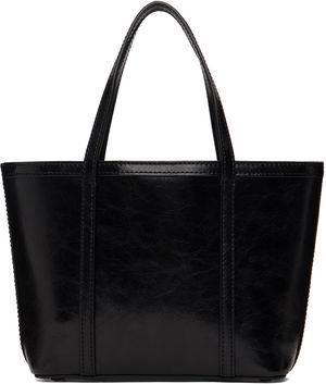 Dunst Black Crinkled Leather Tote