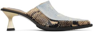 EYTYS Chaussures à petit talon Nico bleu et brun