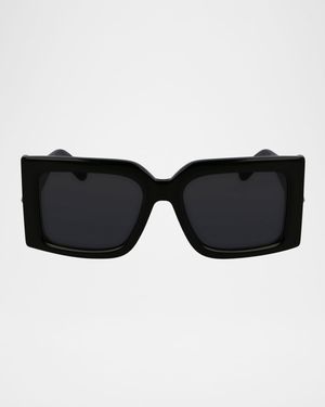 Prisma Modified Acetate Rectangle Sunglasses