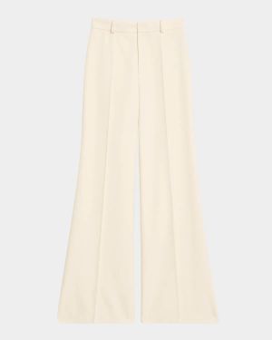 High-Rise Wide-Leg Wool Trousers