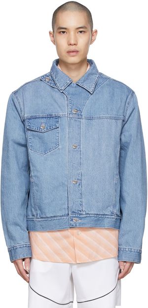Commission SSENSE Exclusive Blue Denim Jacket