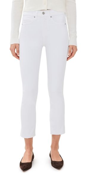 Veronica Beard Jean Carly Kick Flare Raw Hem Jeans White 25