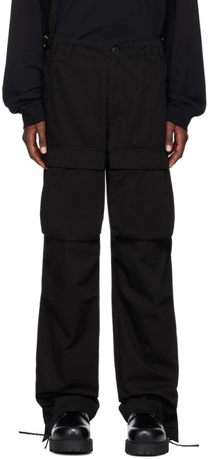 Givenchy Black Flap Pocket Cargo Pants
