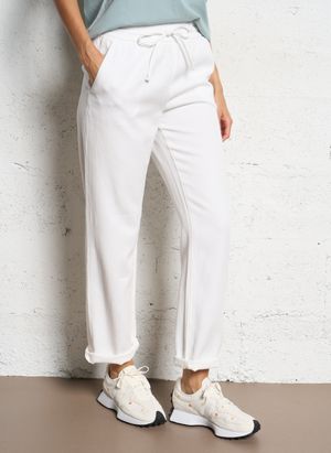 Sud Express - Pantalon droit - Taille L - Blanc