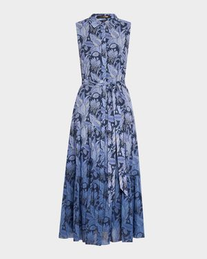 Blayn Tiered Ombre Floral-Print Maxi Dress