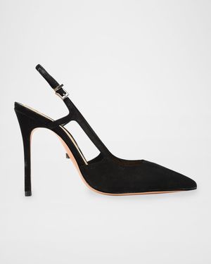 Boris Suede Slingback High-Heel Pumps
