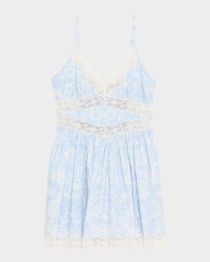 Ressie Lace-Trim Mini Dress