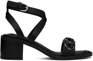 rag & bone Black Geo Chain Block Heeled Sandals