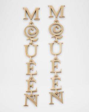 McQueen Logo Drop Earrings