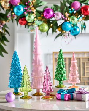 Bright Glass Trees, Set of 6