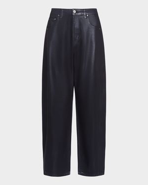 Beryl Pants in Coated Denim