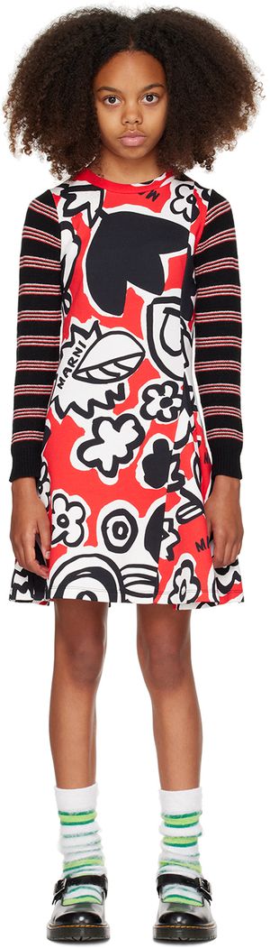 Marni Enfant | Robe rouge à motif graphique