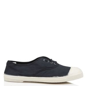 Bensimon - Tennis à lacets en toile de coton - Taille 41 - Noir
