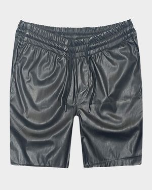 Men's Bond Faux Leather Shorts