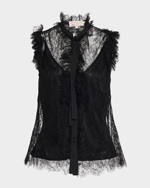 Sleeveless Lace Blouse with Cami