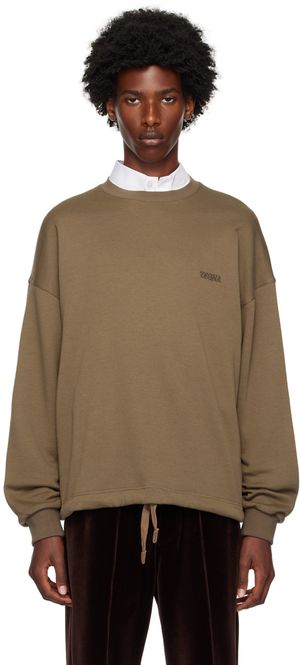 ZEGNA Brown Crewneck Sweatshirt