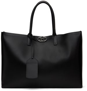 Valentino Garavani Black VLogo 'The Bold Edition' Tote