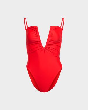 Bianka Plunging One-Piece Swimsuit