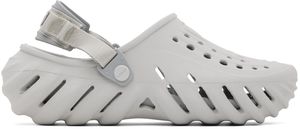 Crocs Sabots gris à semelle Echo