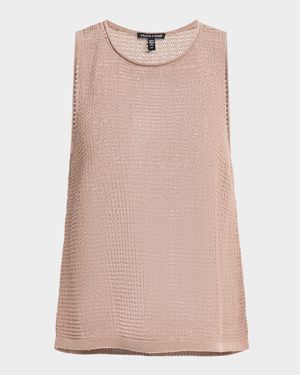 Sleeveless Organic Cotton Cord Sweater