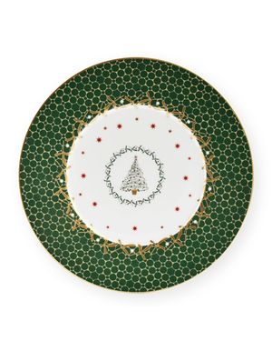 Noel Green Tree Salad Plate, 8.5"