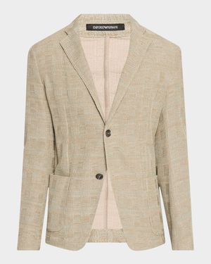 Men's Cotton Knit Textured Sport Coat