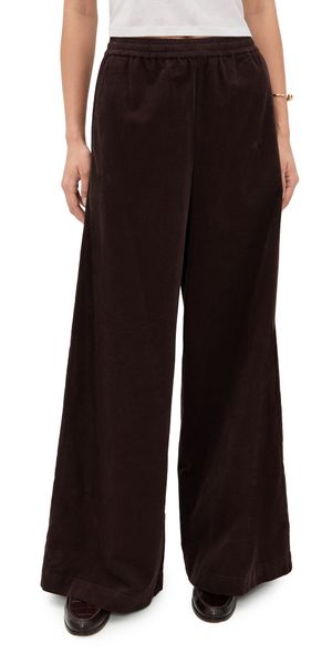 ATM Anthony Thomas Melillo Corduroy Wide Leg Pull On Pants Dark Chocolate S