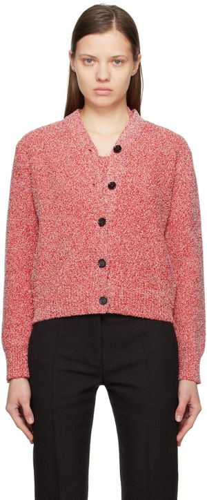Ferragamo Red Bouclé Cardigan