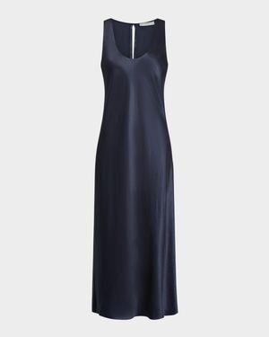 Satin Bias Tank Dress