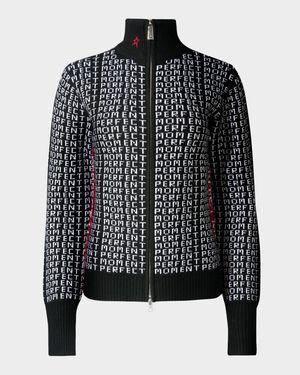 Monogram Merino Wool Knit Zip Sweater