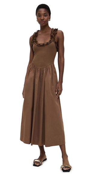 ROAME Paloma Maxi Dress Toffee S