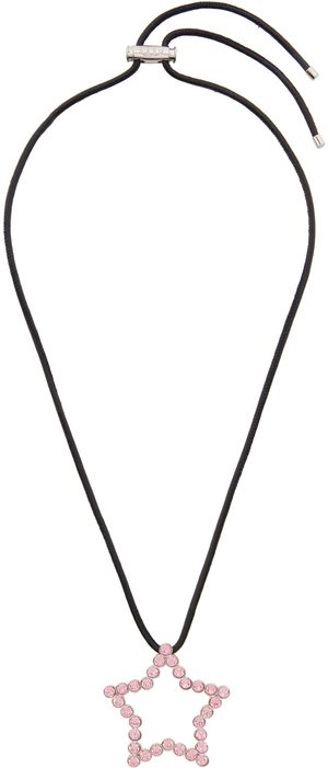 Safsafu SSENSE Exclusive Black & Pink Star Necklace