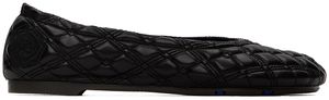 Burberry Ballerines Sadler noires en cuir