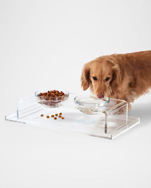 Clear Overflow Feeder Tray, Small