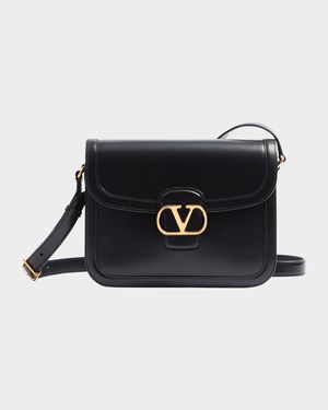 Men's Brass VLogo Leather Shoulder Bag